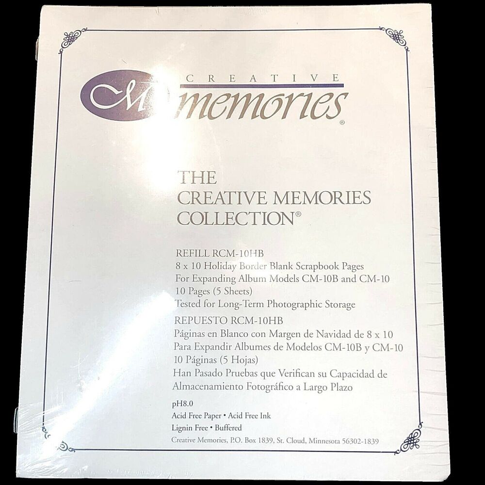 Creative Memories 8x10 Holiday Border Pages 5 Sheets 10 Pages NIP RCM-10HB